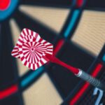 Goal Setting - Red and White Dart on Darts Board